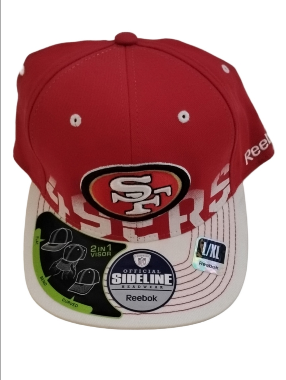 Reebok Red and White San Francisco 49ers Two-Tone Baseball Cap